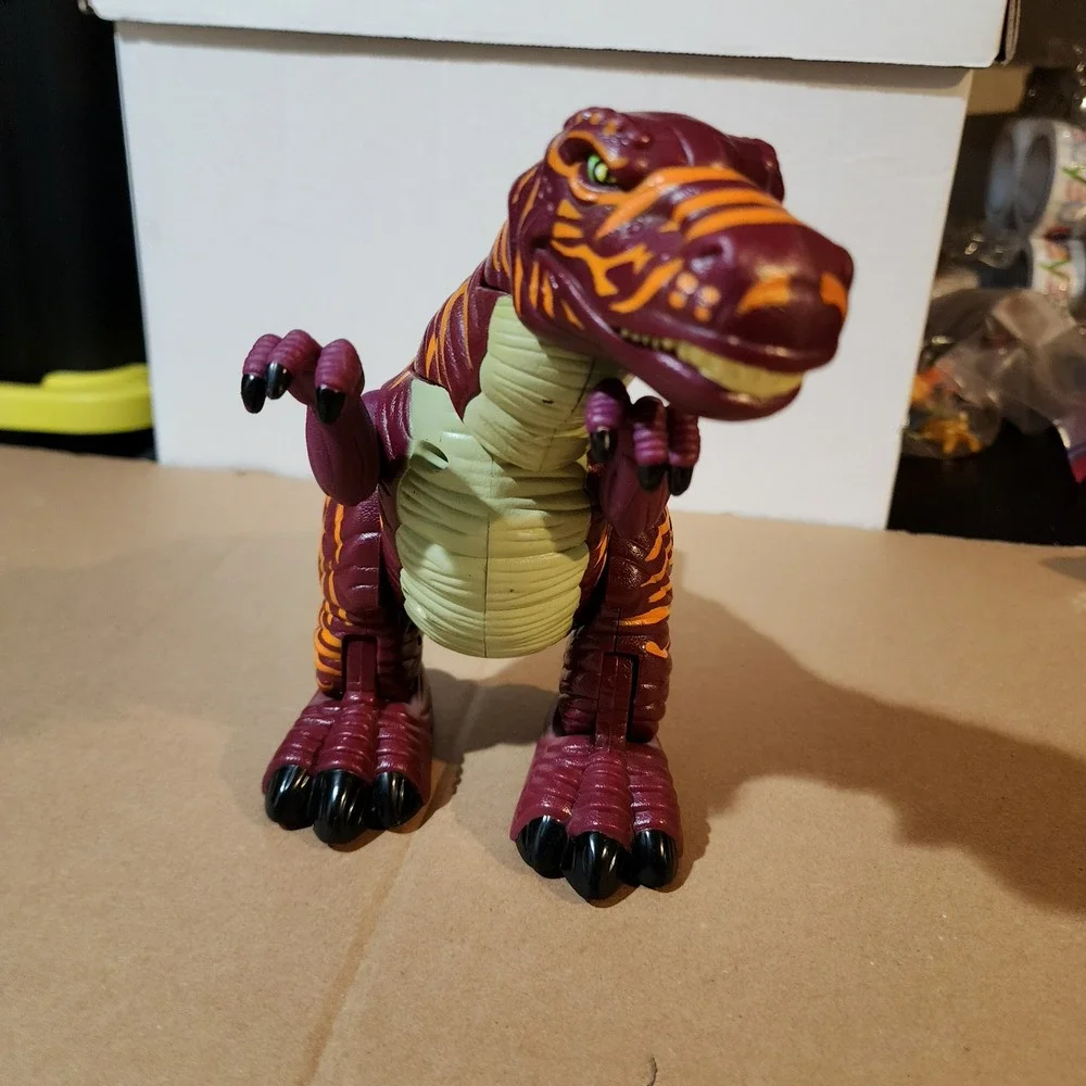 Mattel 2006 Terry the T-Rex Dinosaur Interactive Toy Maroon Orange K6687 Tyco RC